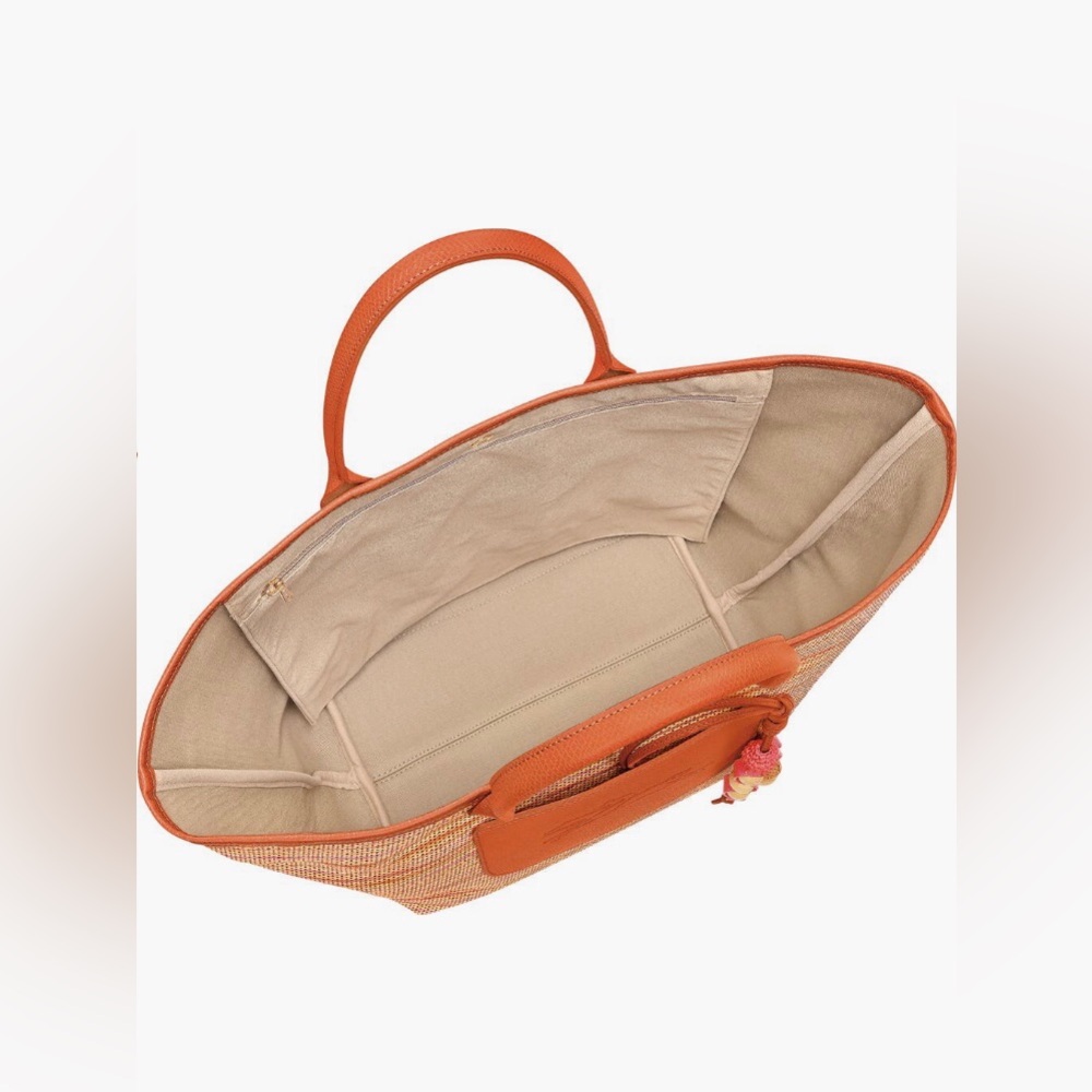 NWOT $570 Longchamp Large Le Pliage Panier Rainbow Raffia Tote in Rainbow! - Picture 5 of 8